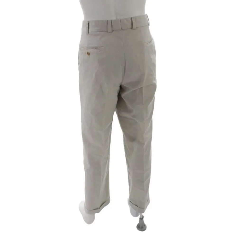 Bills Khakis Mens Beige Khakis Pants 100% Cotton Button Size 36